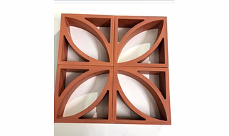 Decorative Terracotta Jali Block for Ventilation Wall – Clay Breeze Block for Exterior & Interior Design