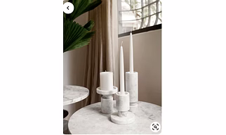 Natural Marble Candle Holder Set for Home Decor and Table Decoration for Interior Decor and Project Furnishing