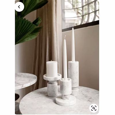 Natural Marble Candle Holder Set for Home Decor and Table Decoration for Interior Decor and Project Furnishing-2