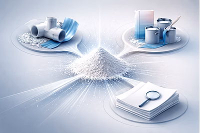 Calcium carbonate powder used in plastic, paint, and paper industries