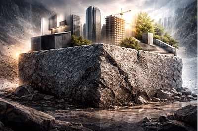 Durable granite stone used in modern construction for flooring, cladding, and architectural applicat