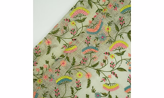 Pure Linen Embroidery Work Fabric