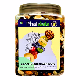 phalwala super protein mix nuts |dried fruit delicious and nutrient-rich healthy snack | protein-rich flavourful and tasty dried fruit 900 gram - pack of 1