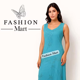 sleeveless hand-beaded maxi dress in sky blue for boutique collections
