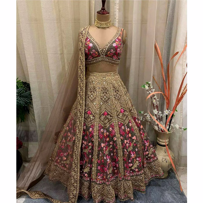 intricate embroidered lehenga choli for boutique kids collections