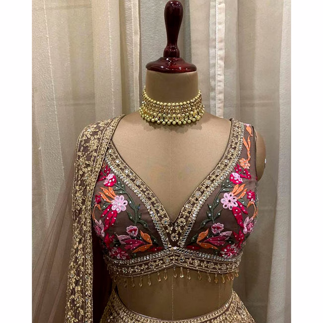 georgette floral lehenga choli exporter
