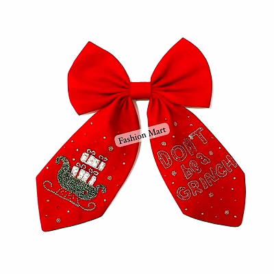 hand-beaded christmas hair bows for holiday retail stores