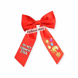 christmas beaded bow hair clips for holiday boutique shelves