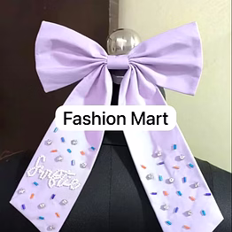 wholesale purple beaded hair bow clips