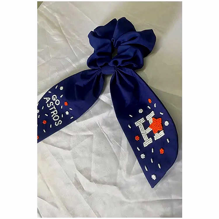 embroidered star logo scrunchies for promotional collections