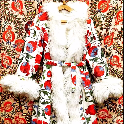 handcrafted suzani coat for boutique collections
