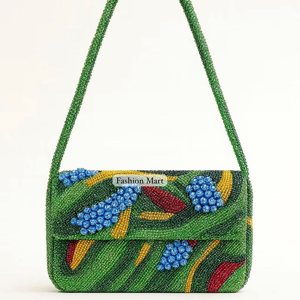 green beaded evening purse exporter