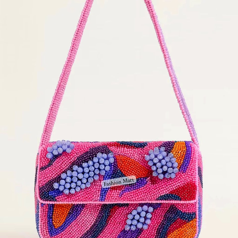 artistic beaded shoulder bag for boutique collections