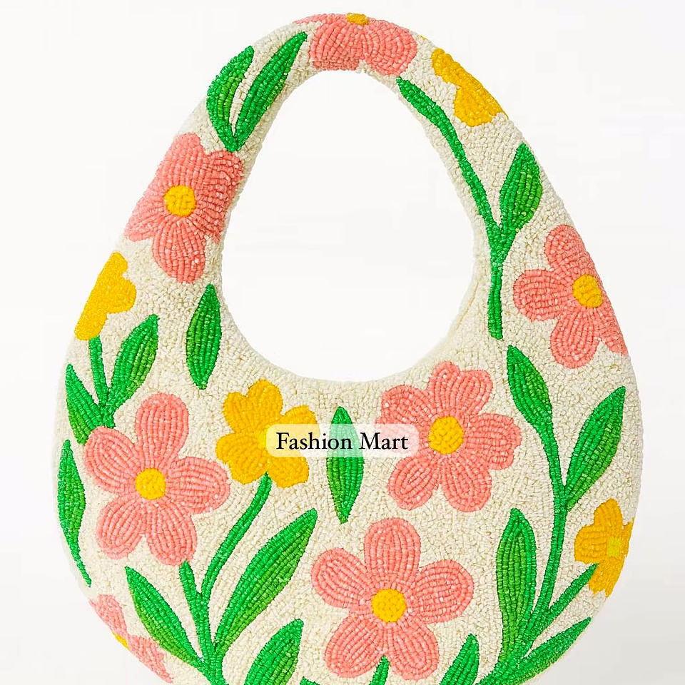 multicolour beaded hobo purse for retail stores