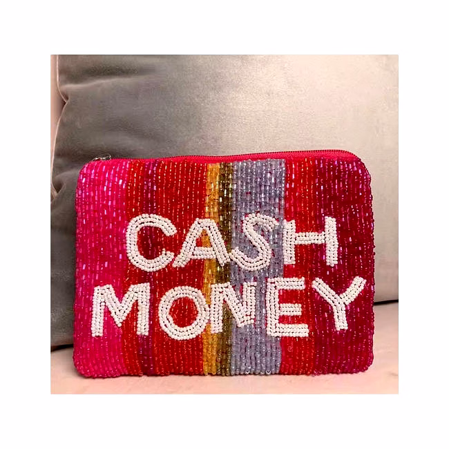 cash-motif beaded coin purses supplier