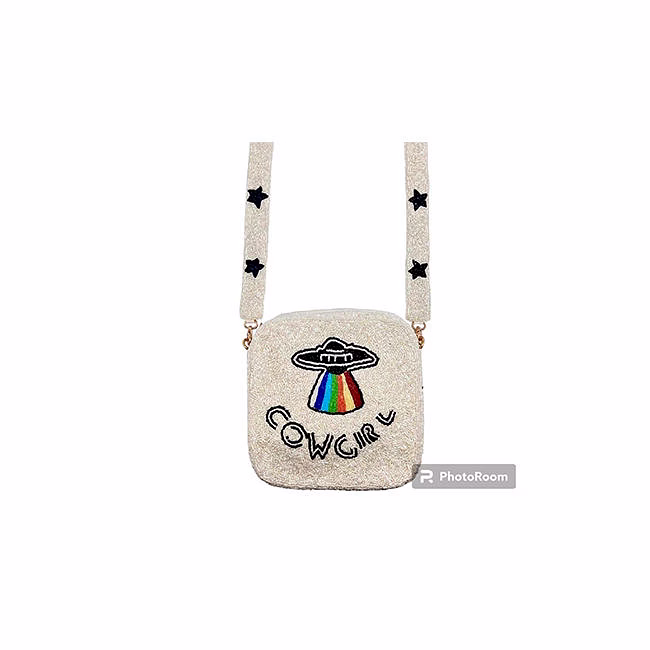 rainbow seed-bead cowgirl purses for western boutiques