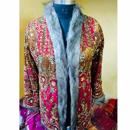 zari-embroidered faux fur jackets manufacturer