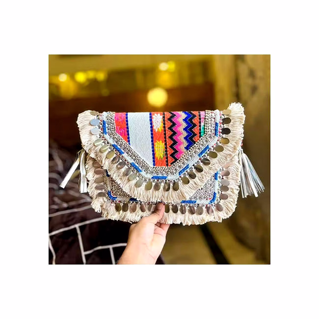 beaded banjara clutch bag for boutique accessories
