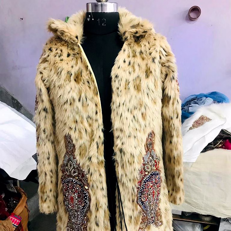 vintage fur long coat for boutique collections