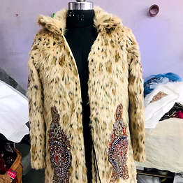vintage fur long coat for boutique collections
