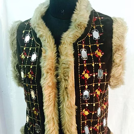 leather fox fur coat for streetwear collections