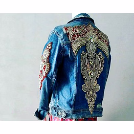 denim patchwork banjara jacket wholesale