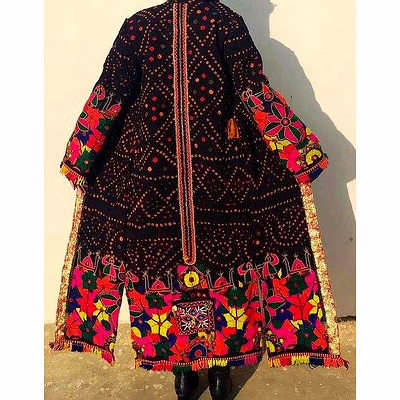 hand-beaded woolen boho long coat wholesale