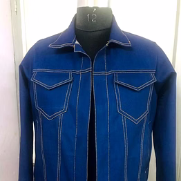eco denim jacket with ethnic embroidery for boutique retailers