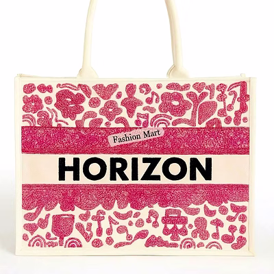 designer colourful beaded tote bag for retail collections