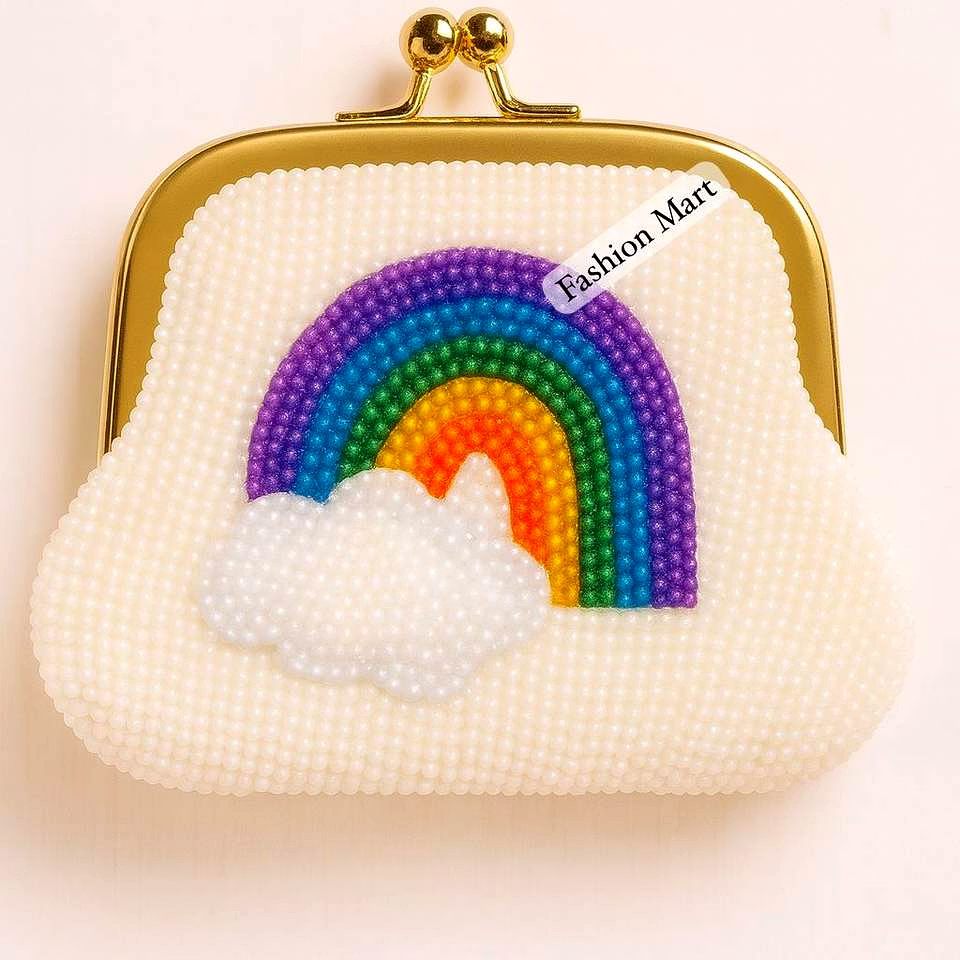handmade pearl beaded clutch wallet for boutique collections