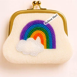 handmade pearl beaded clutch wallet for boutique collections