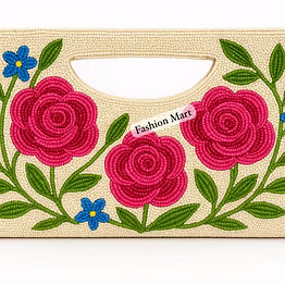 straw hand-beaded tote bags for summer boutiques