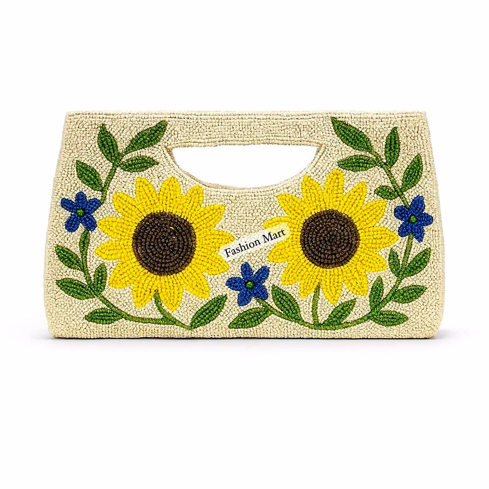 colorful hand-beaded shoulder bags exporter for resort lines