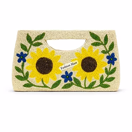 colorful hand-beaded shoulder bags exporter for resort lines