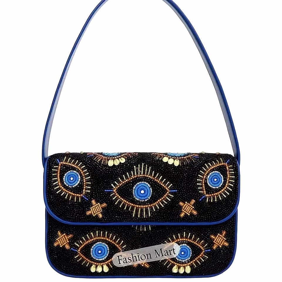 Evil Eye Beaded Totes for Designer Accessory Shops image 1