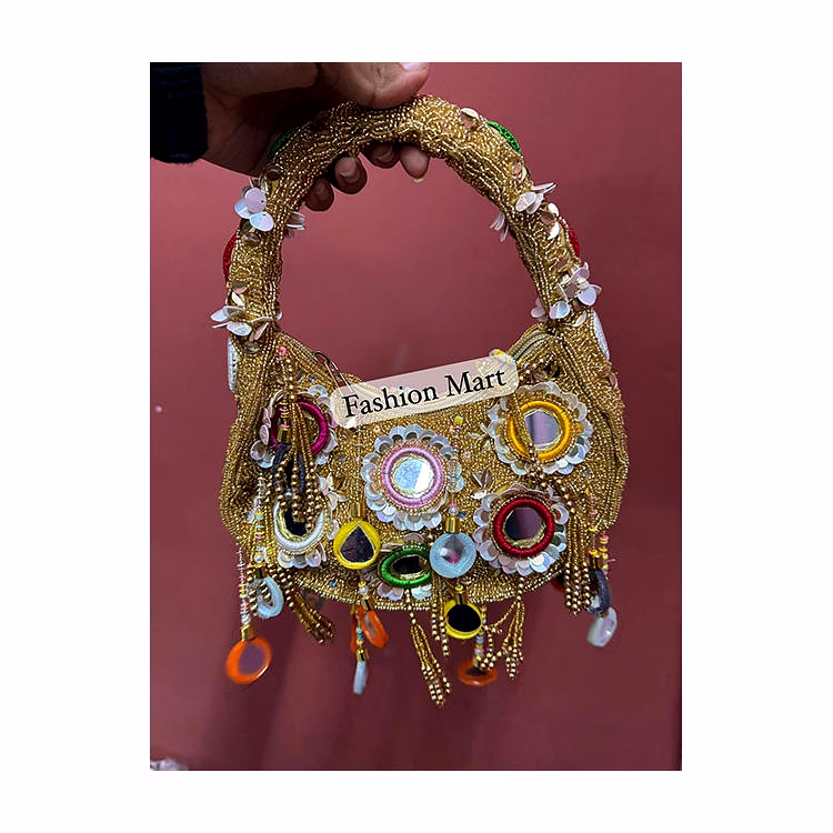 hand-beaded moon-shaped handbags supplier