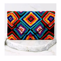 rainbow beaded clutch for retail stores