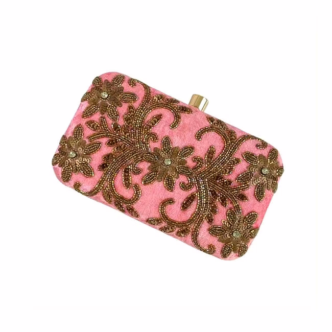 zardozi embroidered velvet clutches for boutique collections