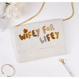 hand-beaded evening clutch for fashion accessories retailers