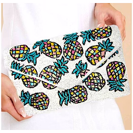 seed-bead pineapple crossbody clutch wholesale orders