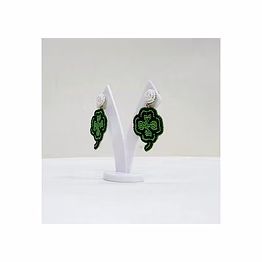acrylic shamrock drop earrings wholesale