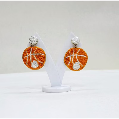 seed bead baseball earrings for sports retailers