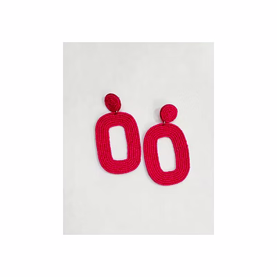 pink seed-beaded earrings supplier catalog for retail buyers