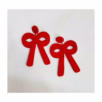 red seed-beaded earrings for boutique women and girls ranges