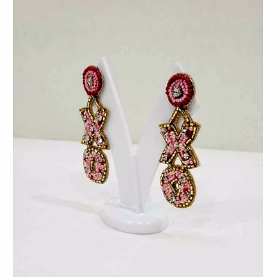 handmade xoxo beaded earrings for boutique accessory lines