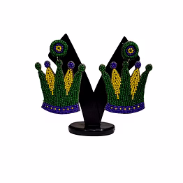 indian seed-beaded mardi gras earrings exporter catalog