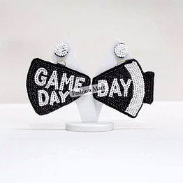 beaded football gameday earrings for boutique collections