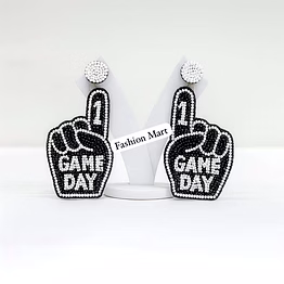 hand beaded statement gameday earrings wholesale