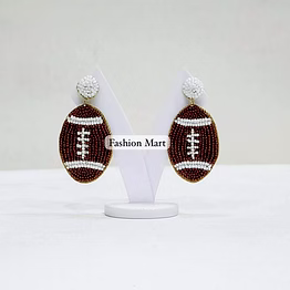handmade beaded football earrings for women wholesale