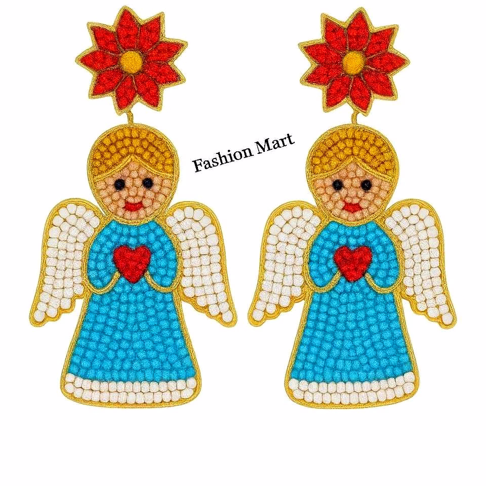 custom beaded christmas earrings for private-label collections